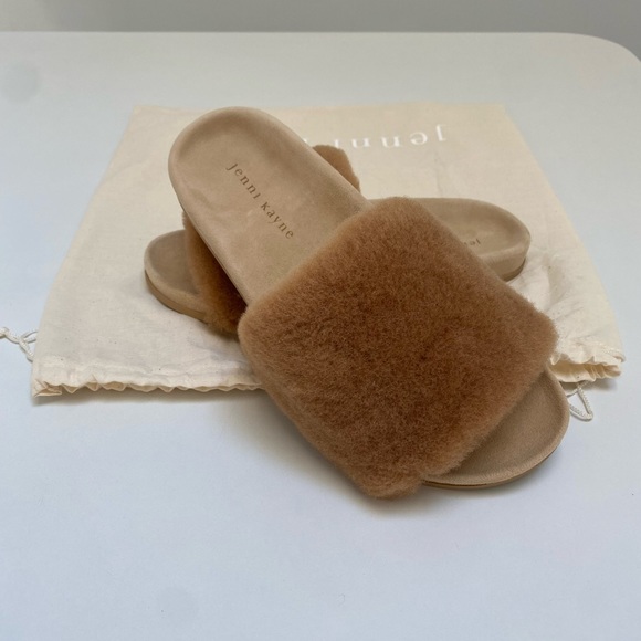 Jenni Kayne Shearling Slide Sandal in Natural sizes 37, 38 New in Bag - Picture 7 of 10